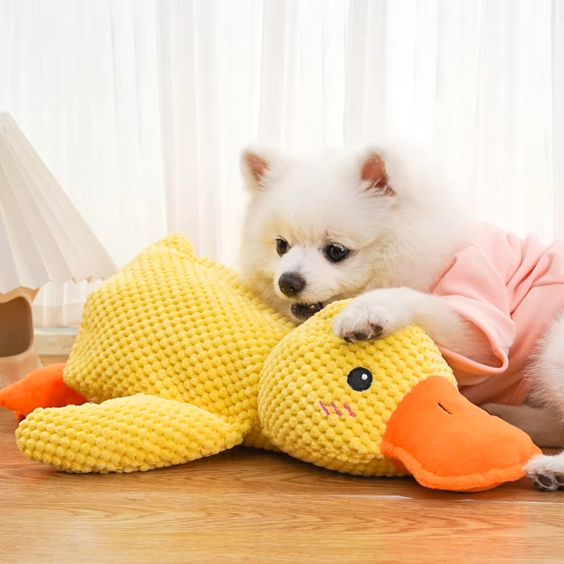 Indestructible Dog Chew Toy - Plush Duck Dog Toy Bite Resistant