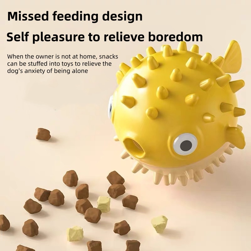 Interactive Bouncing Fish Trea - Dog Puzzle Feeder Toy ulasan dan harga