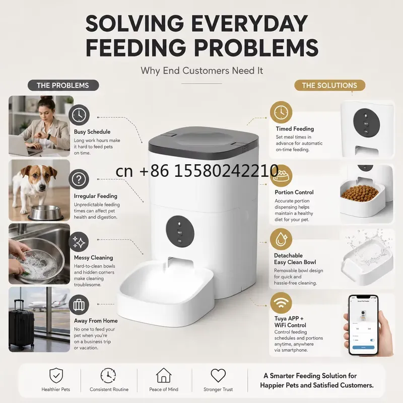 2026 hot 4L WiFi Smart Automat - Pet Feeders ulasan dan harga