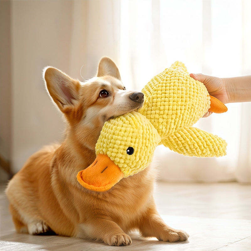 Plush Duck Dog Toy Bite Resist - Indestructible Dog Chew Toy ulasan dan harga