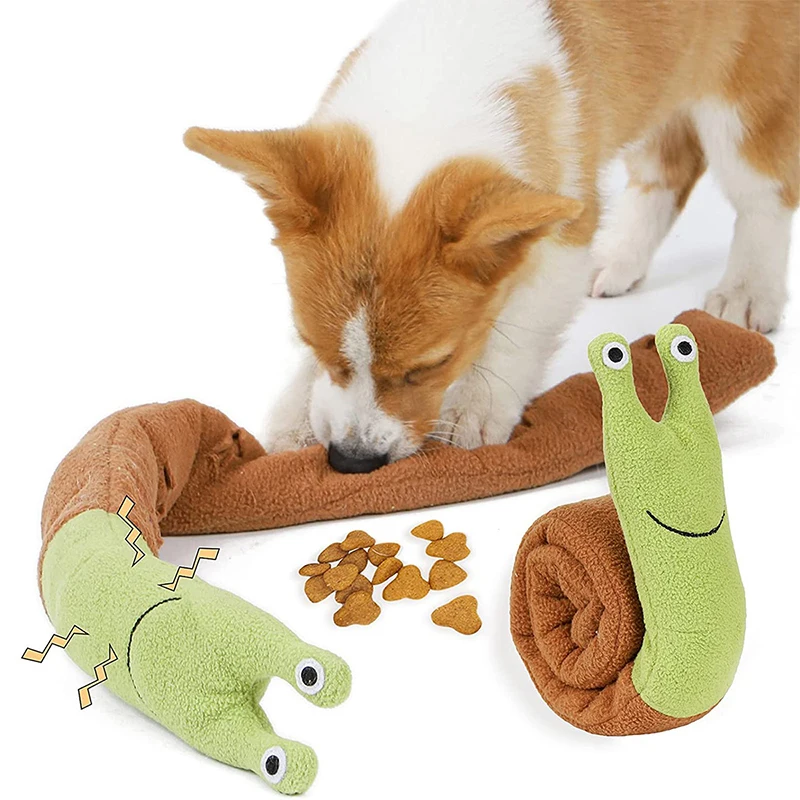 Squeaky Snail Plush Dog Toy In - Dog Puzzle Feeder Toy ulasan dan harga